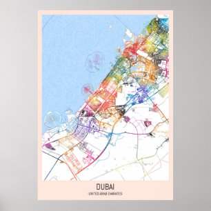 Dubai UAE City Map Poster