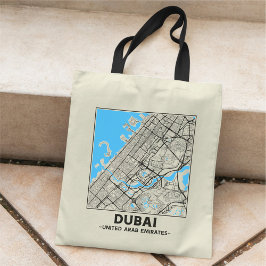 Dubai, UAE City Map Tote Bag Tragetasche