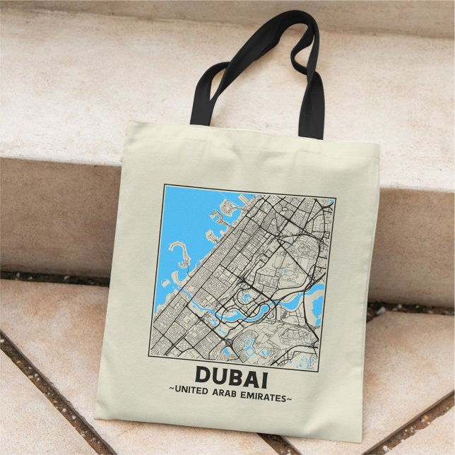 Dubai, UAE City Map Tote Bag Tragetasche (Von Creator hochgeladen)