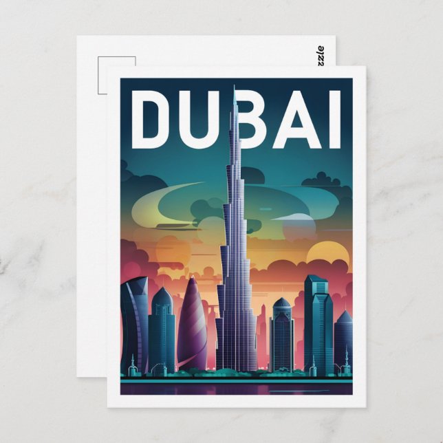 Dubai UAE Famous Travel Place Postkarte (Vorne/Hinten)