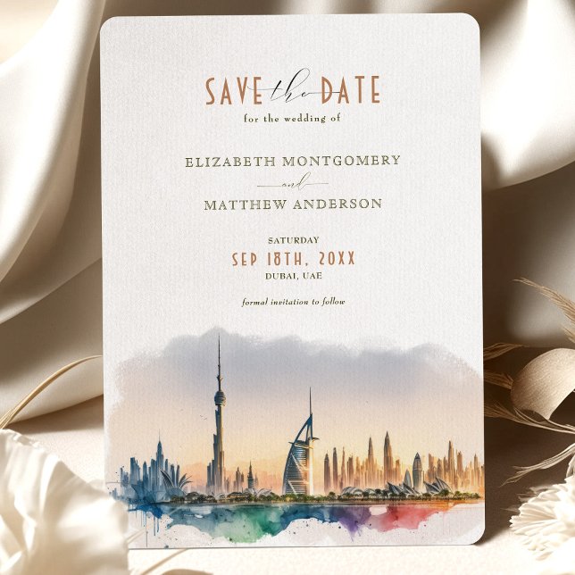 Dubai UAE Save The Date Destination Invitation Einladung (Von Creator hochgeladen)