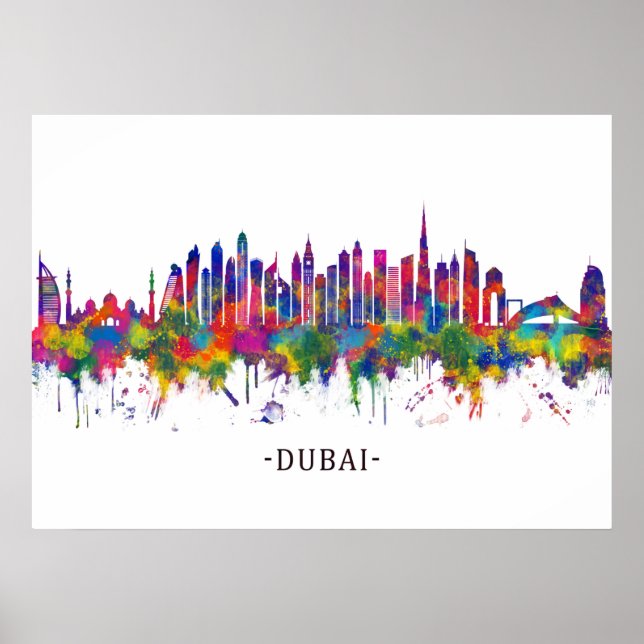 Dubai UAE Skyline Poster (Vorne)