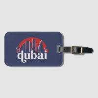 Dubai UAE Vintag Retro City Skyline City Art