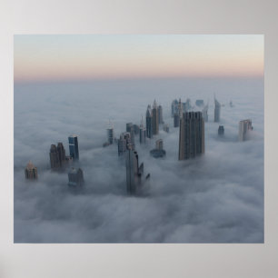 Dubai über den Wolken Poster