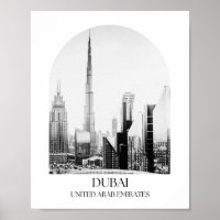 Dubai United Arab Emirates Arch Foto Print