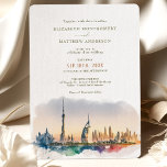 Dubai United Arab Emirates Destination Wedding Einladung<br><div class="desc">Introducing our exquisite Wedding Invitation for your destination wedding in Dubai, United Arab Emirates! This stunning invitation is perfect for inviting your guests to your unforgettable event in this exotic location. Featuring all the important details on the front of the card, this invitation leaves plenty of room for a beautiful...</div>