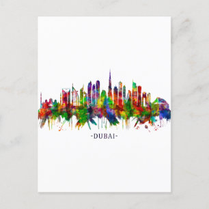 Dubai United Arab Emirates Skyline Einladungspostkarte