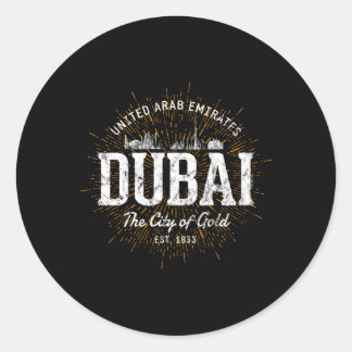 Dubai United Arab Emirates Style Dubai Runder Aufkleber
