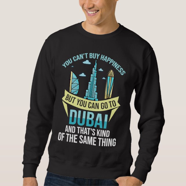 Dubai United Arab Emirates Uae City Skyline Map Sweatshirt (Vorderseite)