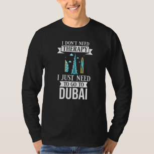 Dubai United Arab Emirates Uae City Skyline Map Tr T-Shirt