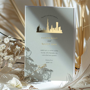 Dubai VAE Hochzeitseinladung Folieneinladung