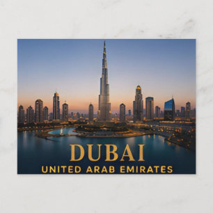Dubai VAE Luxus-Skyline Reiseziel Postkarte