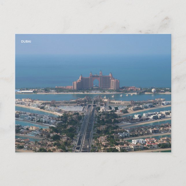 Dubai VAE Palm View Feiertagspostkarte (Vorderseite)