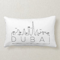 Dubai, VAE Skyline Lumbar Pillow