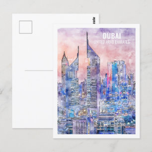 Dubai Vereinigte Arabische Emirate Berühmter Reise Postkarte
