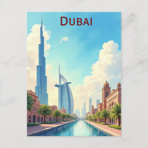 Dubai Vereinigte Arabische Emirate Berühmter Reise Postkarte