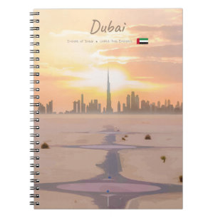 Dubai, Vereinigte Arabische Emirate - Burj Khalifa Notizblock