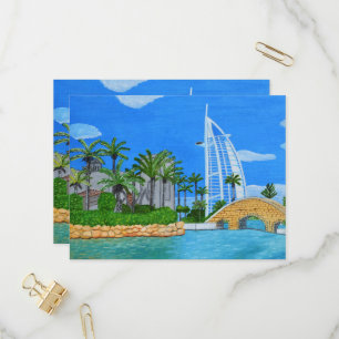 Dubai, Vereinigte Arabische Emirate Einladungspostkarte