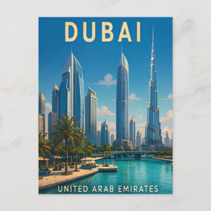 Dubai Vereinigte Arabische Emirate futuristische S Postkarte