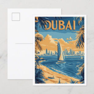 Dubai Vereinigte Arabische Emirate Kunst Vintage-I Postkarte
