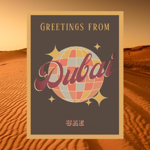 Dubai Vereinigte Arabische Emirate Retro-Postkarte Postkarte