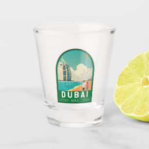 Dubai Vereinigte Arabische Emirate Retro Travel Ar Schnapsglas