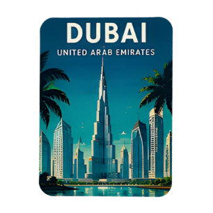 Dubai Vereinigte Arabische Emirate Skyline Wüsten  Magnet