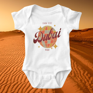 Dubai Vereinigte Arabische Emirate Urlaub Retro-Ge Baby Strampler