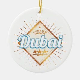 Dubai Vereinigte Arabische Emirate Vintag VAE Souv Keramik Ornament
