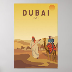 Dubai Vereinigte Arabische Emirate Wüstensafari Re Poster