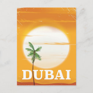 Dubai Vintager Stil Urlaubsposter Postkarte
