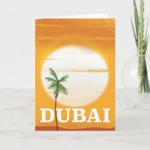Dubai Vintages Urlaubsposter Feiertagskarte