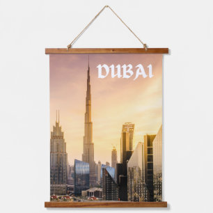 Dubai wandteppich mit holzrahmen