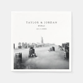 Dubai Wedding Custom Foto Cocktail Napkins Serviette