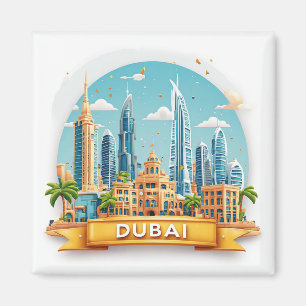 🧲 Dubai World Travel Collection Erinnerung 🌍 Magnet