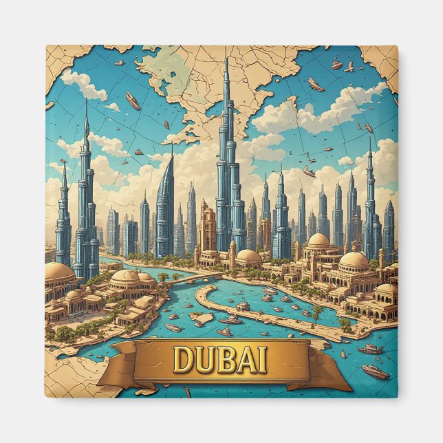 🧲 Dubai-Wüsten-Abenteuer-Reiseerinnerung ✈️ Magnet (Vorne)