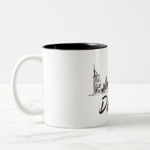 Dubaiskyline-Tasse Zweifarbige Tasse