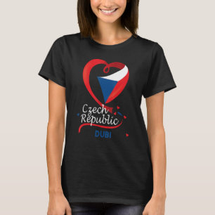 Dubi Tschechien Herzenflagge Lötüberzug aus Arm m T-Shirt