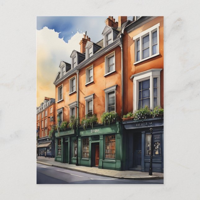 Dublin Aqucolor Art Postkarte (Vorderseite)
