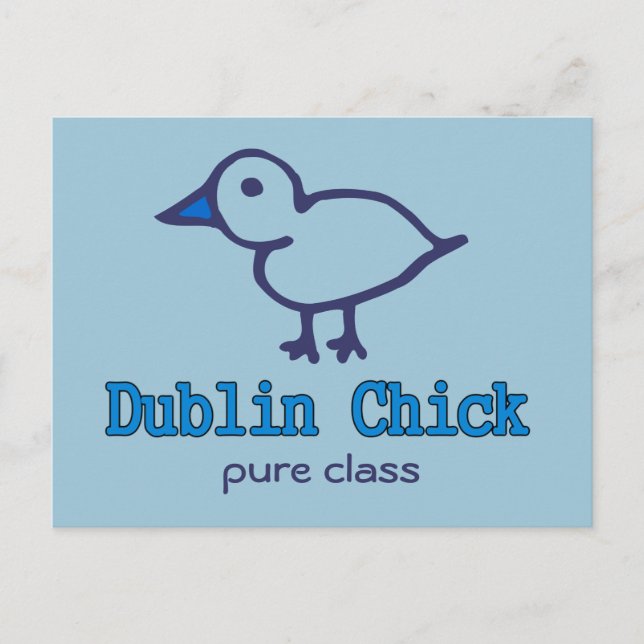 Dublin Chick Postkarte (Vorderseite)