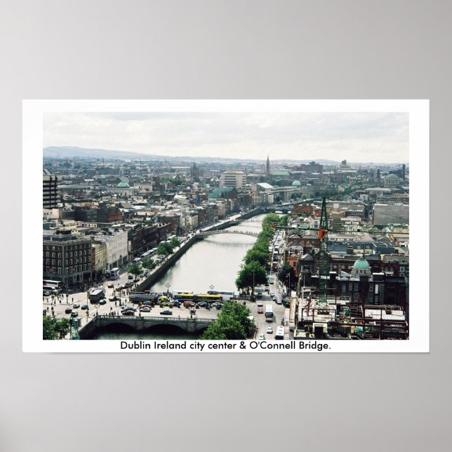 Dublin City Centre Skyline Poster (Vorne)