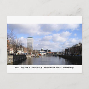 Dublin City Ireland, Liberty Hall, Zollhaus Postkarte