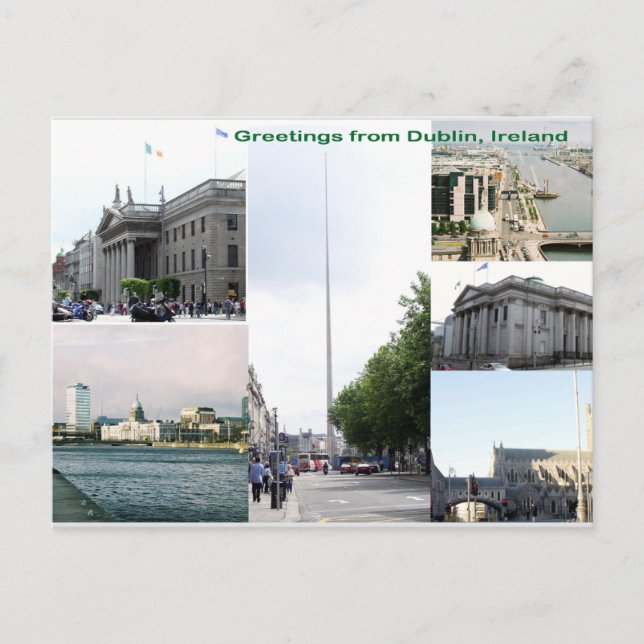 Dublin City Irland Sehenswürdigkeiten Postkarte (Vorderseite)