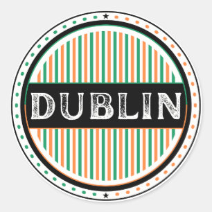 Dublin City Pride Emblem – Irische Identität Runder Aufkleber