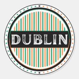 Dublin City Pride Emblem – Irish Identity Runder Aufkleber