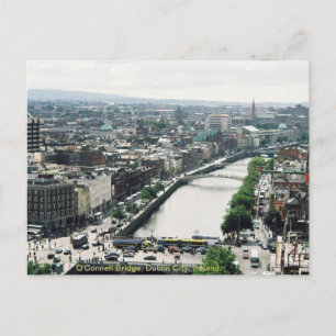 Dublin city skyline, O'Connell Bridge Postkarte
