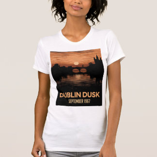 Dublin Dämmerung Damen T-Shirt | Irland Reise Kuns
