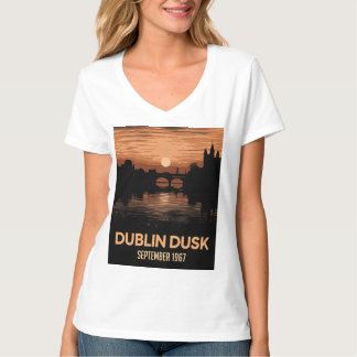 Dublin Dämmerung Damen T-Shirt | Irland Reise Kuns