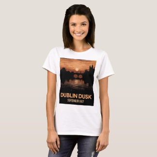 Dublin Dämmerung Damen T-Shirt | Irland Reise Kuns