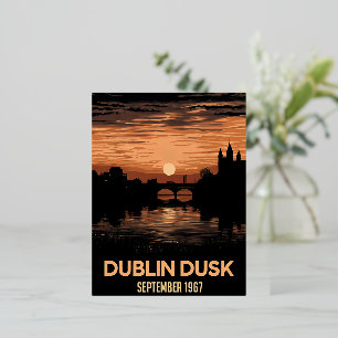 Dublin Dämmerung: Faszinierende Abendstimmungsszen Folien Feiertagspostkarte